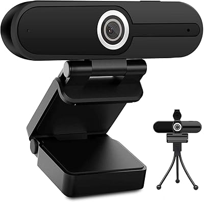 Webcam hd 4k avec microphone caméra web usb 8mp avec obturateur de confidentialité