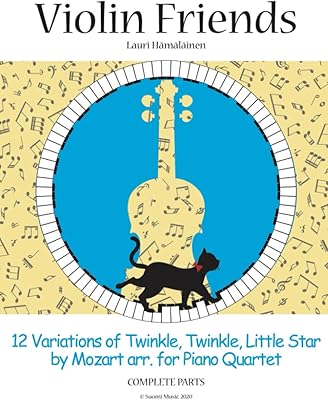 12 variations sur twinkle little star de mozart arr. pour quatuor avec piano