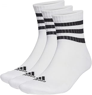 Chaussettes mi-hautes rembourrées à 3 bandes pour adulte unisexe, 3 paires de chaussettes