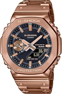 Montre à quartz analogique-numérique pour homme avec bracelet en acier inoxydable