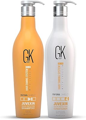 Ensemble shampoing et après-shampooing gk hair global keratin color shield (650 ml)