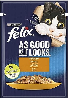 Purina felix as good it luxe gelée de poulet nourriture humide pour chat