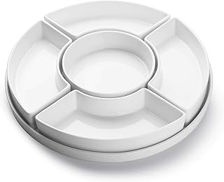 Swizz 707.001 assiettes de service divisées en porcelaine, plateau à relish, bols