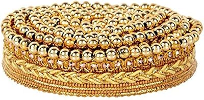 Dentelle moderne joelex avec perles dorées brillantes installées - or 9 mètres