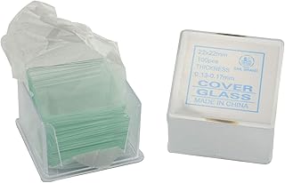 Dgzzi coverslip 100pcs 22x22mm verre de protection pour microscope pour l'enseignement des sciences