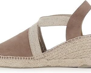Espadrilles compensées en daim pour femmes avec sangle élastique de tuna, taille 37 eu, couleur gris foncé. Explorez un monde de bonnes affaires sur Diaytar Sénégal