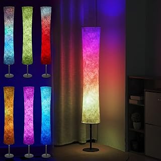 Lampadaire rvb intelligent 16 millions de couleurs changeantes lampadaire d'angle led en tissu