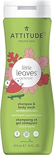 Shampooing naturel 2 en 1 little leaves pour enfants pastèque et coco, 16