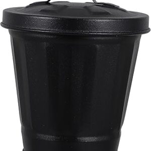 Alipis 1pc poubelle panier en plastique plante vase intérieur mini pots de plantes en métal fer seau pot de fleur petite poubelle avec couvercle fer noir boîte de rangement des aliments bureau pour bureau. Diaytar : L'intelligence commerciale au service du client