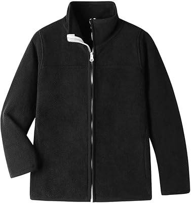 Veste polaire d'extérieur à fermeture éclair complète pour bébés garçons et filles, manteau