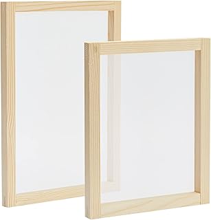 Cadre de sérigraphie en bois pour débutants et enfants, grille blanche 110, cadre