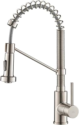 Kraus kpf-1610ss bolden robinet de cuisine commercial de 18 pouces avec tête