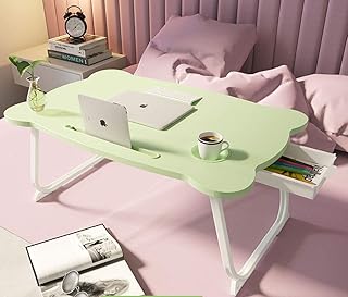 Table d'ordinateur portable pliable et réglable pour lit (vert)
