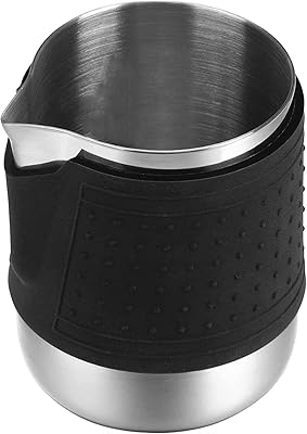 Pichet mousseur à lait expresso en acier inoxydable 12 oz/350 ml avec coussinets
