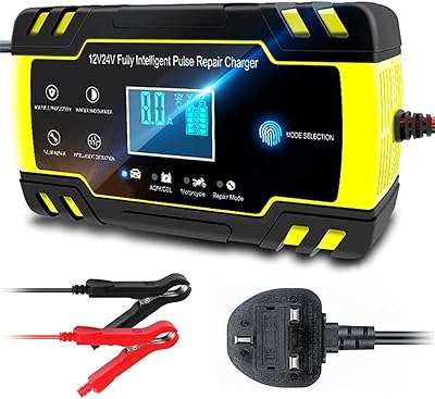 Chjglnl chargeur et chargeur de batterie de voiture automatique intelligent 12 v 24