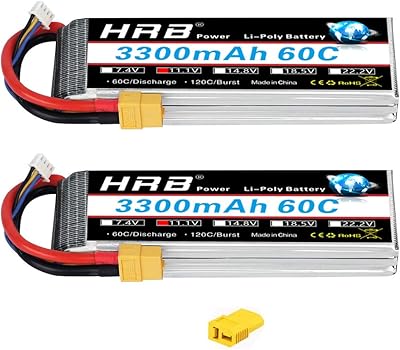 Batterie au lithium polymère hrb 3s 11,1 v 3300 mah 60c avec connecteur