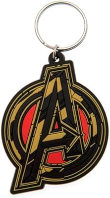 Porte-clés en caoutchouc avec symbole marvel infinity war avengers, multicolore, 4,5 x 6