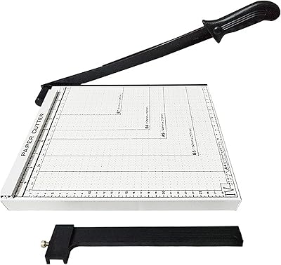 Coupe-papier a4. pince automatique avec base métallique, capacité 10 feuilles. coupe-papier guillotine