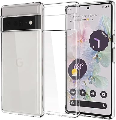 Coque flexible transparente d'absorption des chocs en tpu margoun pour google pixel 6
