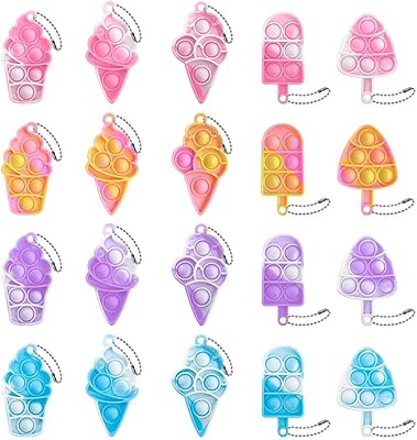 20 pièces mini fidget toys pop toy porte-clés jouet anti-stress jouets à main