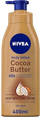 Lait corporel au beurre de cacao nivea, enrichi en vitamine e pour peaux