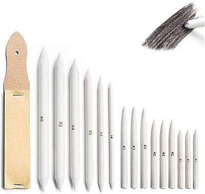 Ensemble d'outils de mélange et de lissage tortellion, 16 outils de dessin, stylo