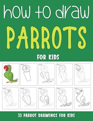 Comment dessiner des perroquets pour les enfants : livres de dessin étape