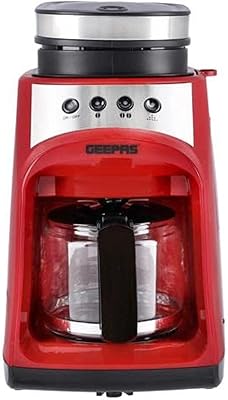 Cafetière et moulin geepas gcm41512, capacité 0,6 litre, rouge. Faites des économies avec Diaytar, le leader du e-commerce discount au Sénégal