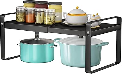Support de rangement d'armoire extensible, organisateur d'armoire de cuisine, supports à épices, organisateur