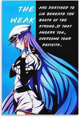 Affiche murale sur toile du dessin animé cinewellong akame ga kill esdeath