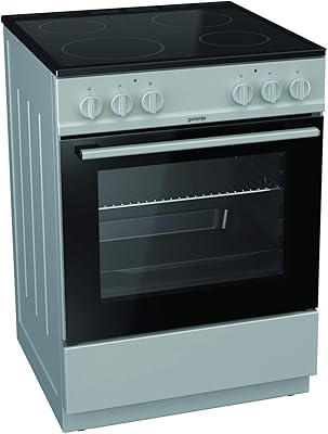 Plaque de cuisson vitrocéramique sur pied four polyvalent 65 litres