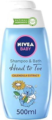 Nivea baby bath shampoo à l'extrait de calendula pour la tête et le corps,