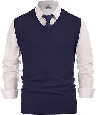 Pj paul jones pull uni tricoté sans manches à col en v