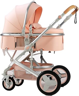 Poussette bébé 3 en 1, poussette bébé avec siège réversible, poussette nouveau-né
