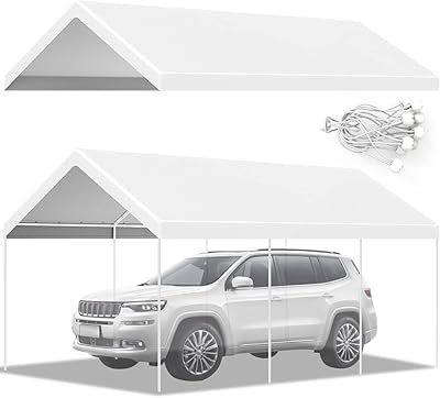 Couverture de remplacement pour auvent de voiture de 10 x 20 pieds