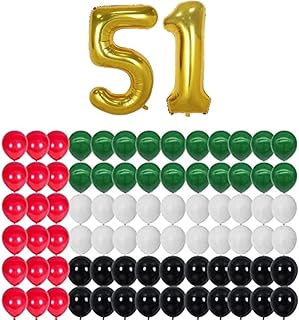 Batecap 82 pièces ballons des émirats arabes unis célébration du 50e anniversaire, souvenir de la fête nationale des émirats arabes unis, coffret cadeau du jubilé d'or (ensemble a). Redéfinissez vos attentes shopping avec Diaytar