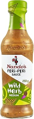 Sauce peri peri (poivre d'oiseau d'afrique) aromatisée aux herbes sauvages moyennes de nando's - 250 ml. Diaytar Sénégal : Large gamme, petits prix, grande satisfaction