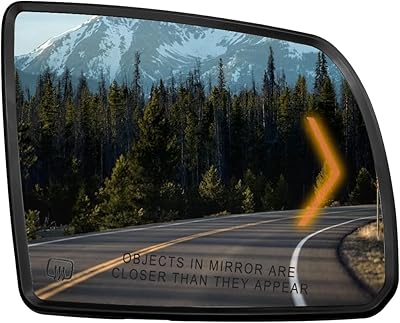 Rétroviseur en verre chauffant côté passager pour toyota sequoia tundra 2008-2017 de remplacement