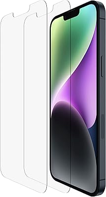 Protecteur d'écran en verre trempé belkin pour iphone 14 plus 13 pro