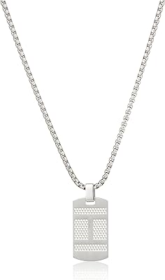 Collier pendentif tommy hilfiger pour homme en acier inoxydable, non serti de pierres