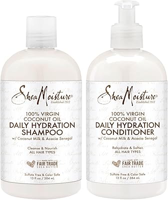 Shampooing et après-shampoing hydratant quotidien à 100 % d'huile de noix de coco