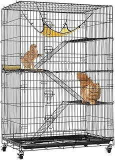 Cage pour chat à 3 couches, dimensions 76 x 47 x 110 cm