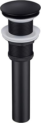 Bouchon de vidange escamotable pour lavabo de salle de bain en laiton noir