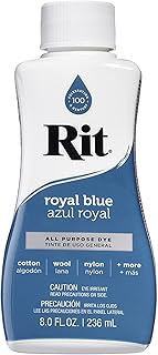 Teinture liquide pour tissus rite day, 8 oz, noir, bleu royal, 8 oz