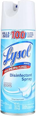 Spray désinfectant et reckitt benckiser lysol parfum lin 340 g