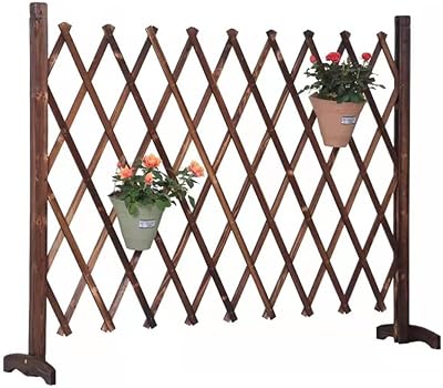 Lingwei clôture en osier extensible en bois portable pour la décoration extérieure