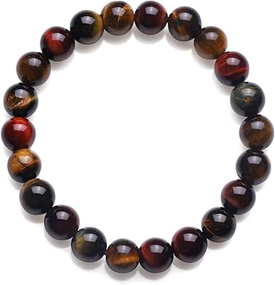 Bracelet œil de tigre pour soulager le stress, perles de pierre de 8 mm, collier élastique, cadeaux pour hommes, perles d'anxiété pour hommes, pouces, pierre. Diaytar : Acheter moins cher n'a jamais été aussi facile