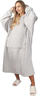 Couverture à capuche extra longue sienna pour femme argent taille unique