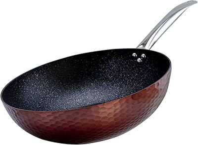 Poêle à frire wilson en cuivre forgé et aluminium avec fond à induction