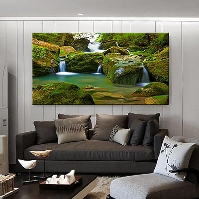 Toile murale pour décoration de chambre à coucher, paysage de cascade, peintures murales